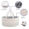 Foldable diaper storage, blue baby clothes, diaper care, portable compartments, hand-held mommy bag, cotton rope diaper bag Specification image